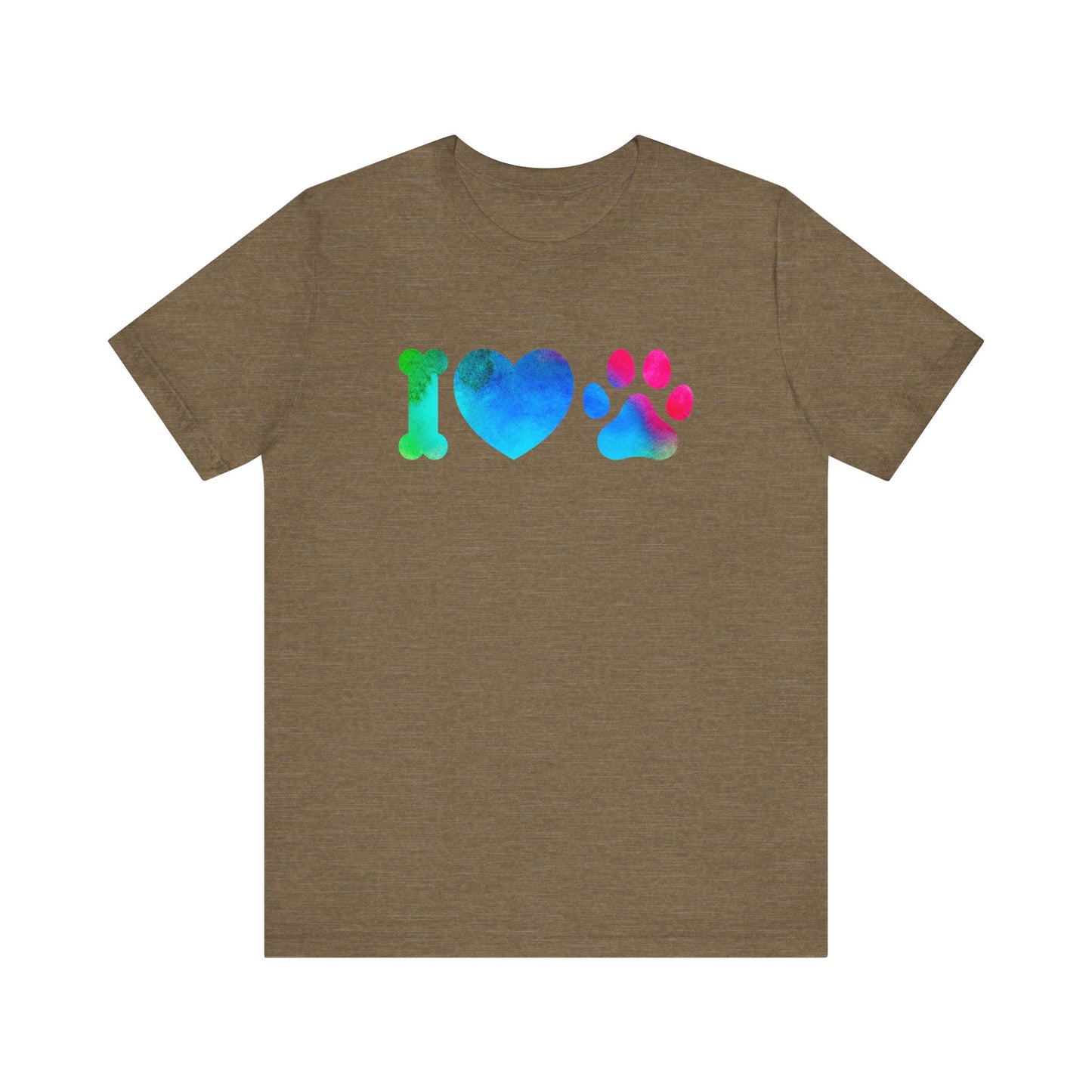 I love Paws,Jersey Short Sleeve Tee