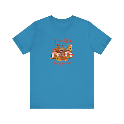Thankful For My Gnomies, Jersey Short Sleeve Tee