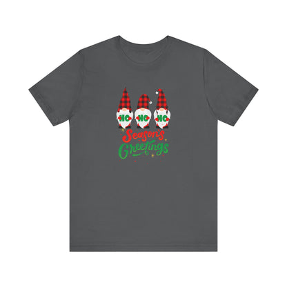 Season's Greeting Gnomes, Jersey Short Sleeve Tee