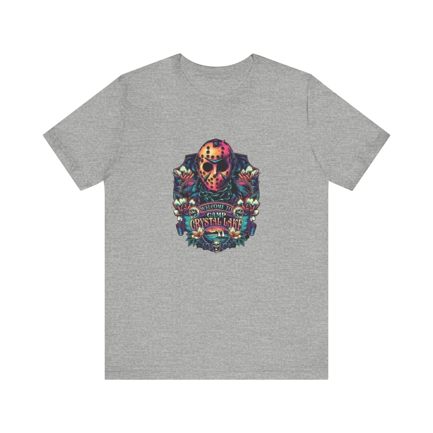 Welcome to Camp Crystal Lake Halloween T-Shirt, Unisex Jersey Short Sleeve Tee