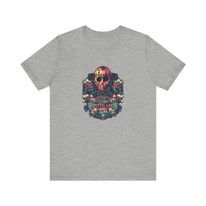 Welcome to Camp Crystal Lake Halloween T-Shirt, Unisex Jersey Short Sleeve Tee