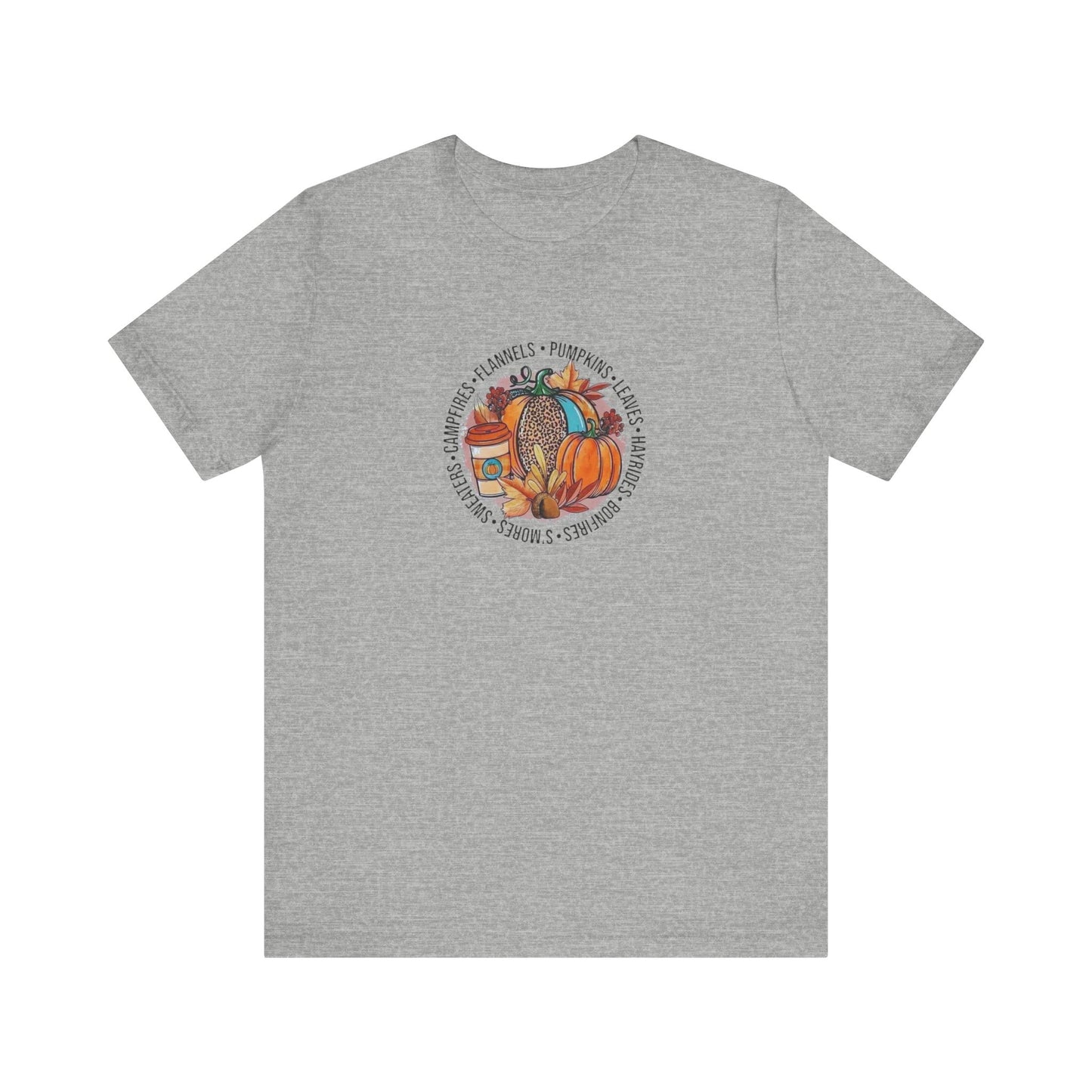 Happy Fall Pumpkin T-Shirt, Jersey Short Sleeve Tee