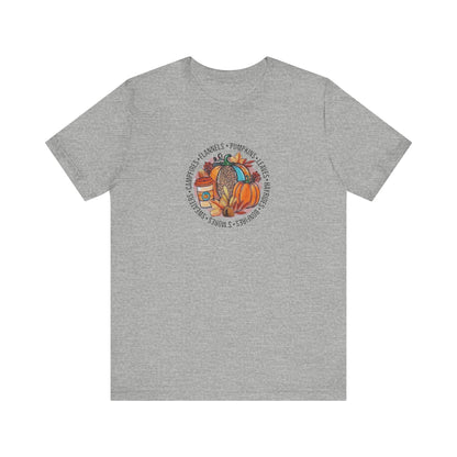 Happy Fall Pumpkin T-Shirt, Jersey Short Sleeve Tee