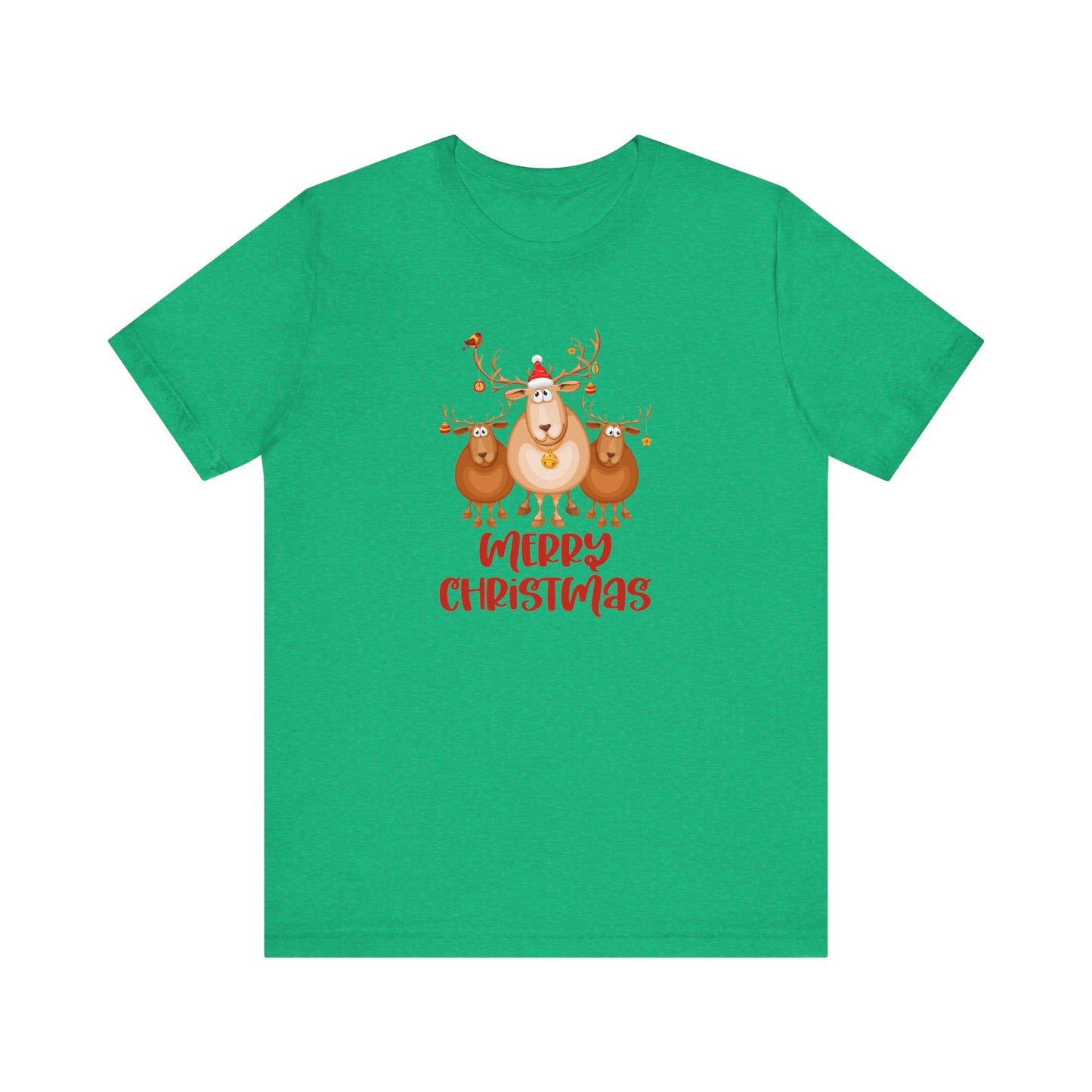 Merry Christmas Deer, Jersey Short Sleeve Tee