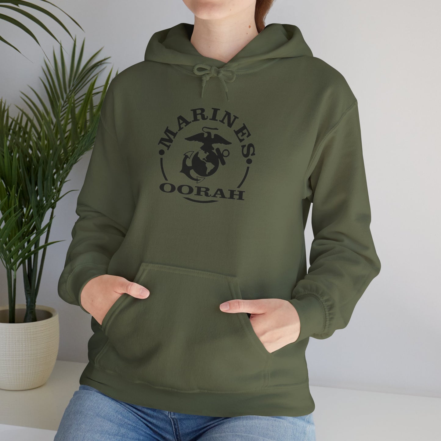 Marines Oorah Hoodie,  Heavy Blend™ Hooded Sweatshirt