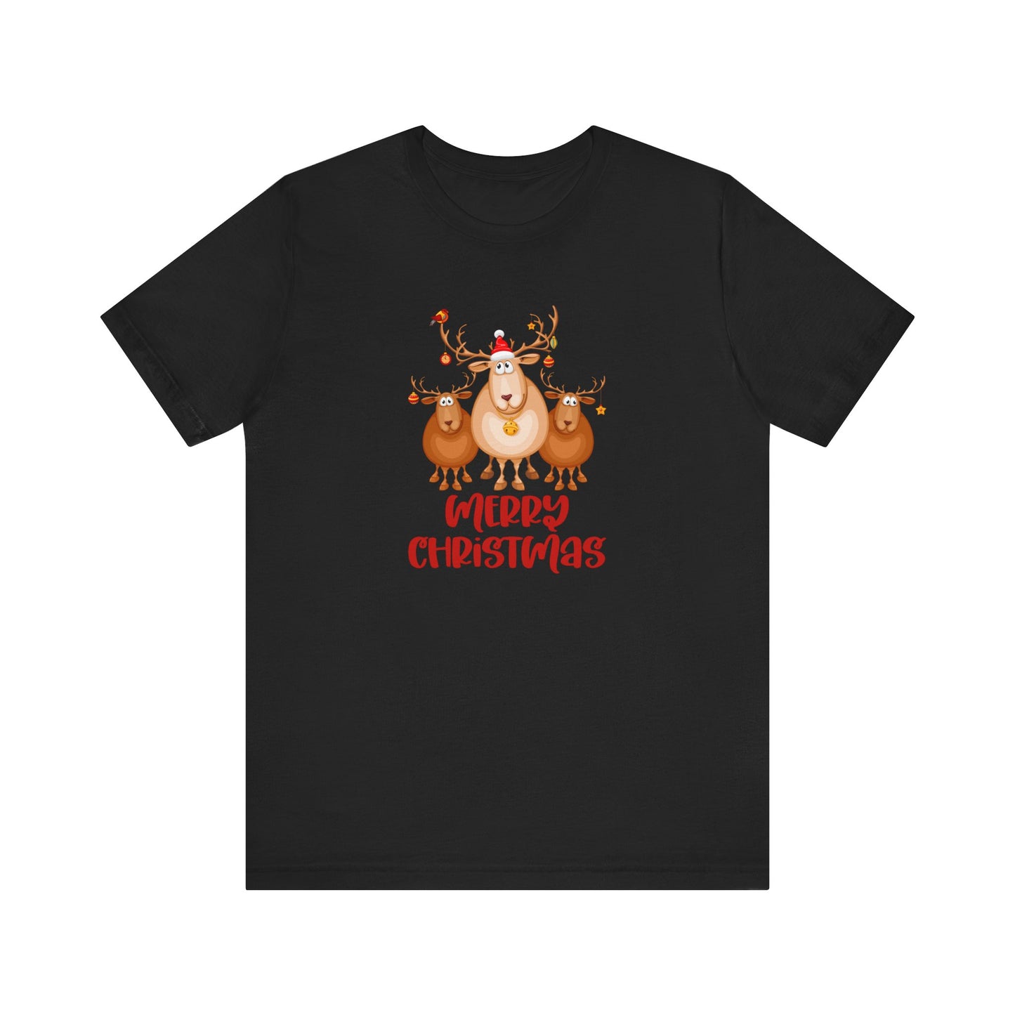 Merry Christmas Deer, Jersey Short Sleeve Tee