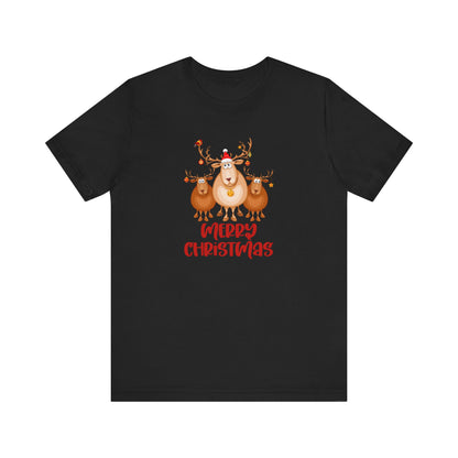 Merry Christmas Deer, Jersey Short Sleeve Tee