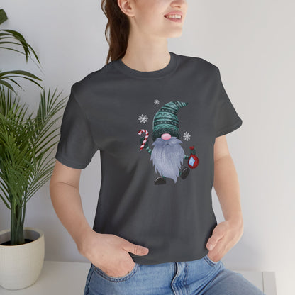 Happy Holidays, Party Gnome, Jersey Short Sleeve Tee