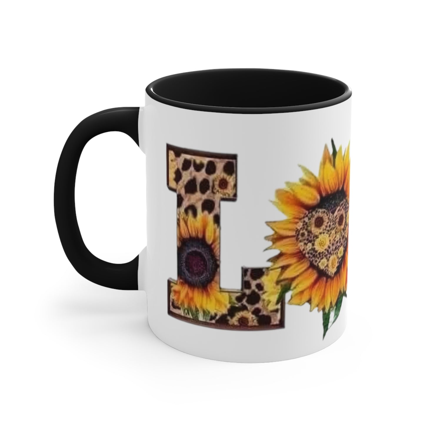 Sunflower Love, Accent Coffee Mug, 11oz