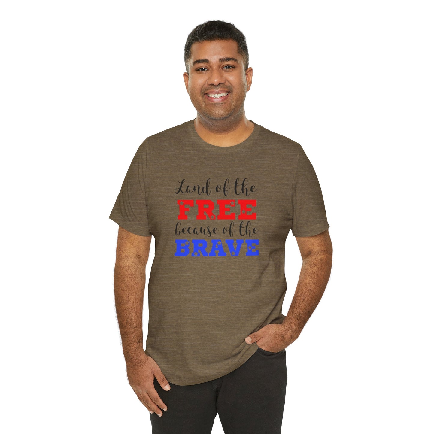 Land of the Free, Because of the Brave, Jersey Short Sleeve Tee