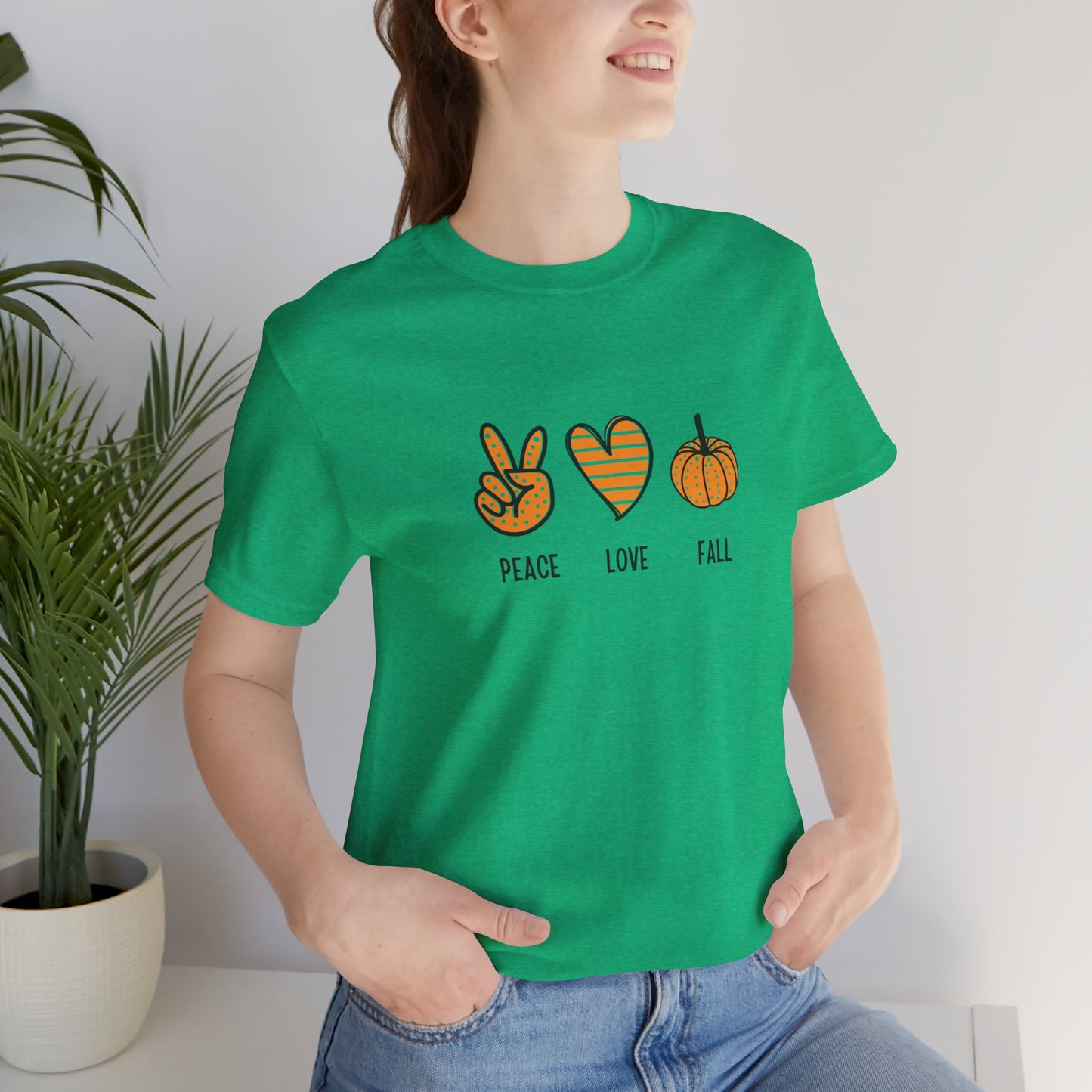 Peace, Love, Fall Jersey Short Sleeve Tee