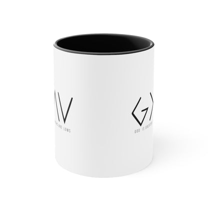 God is Greater Than Highs and Lows, Accent Coffee Mug, 11oz