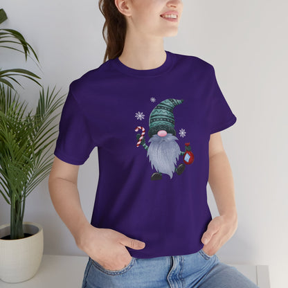 Happy Holidays, Party Gnome, Jersey Short Sleeve Tee