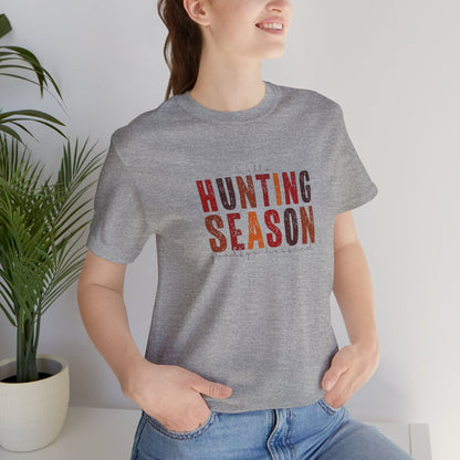 Hello Hunting Season, Good Bye Husband. Jersey Short Sleeve Tee