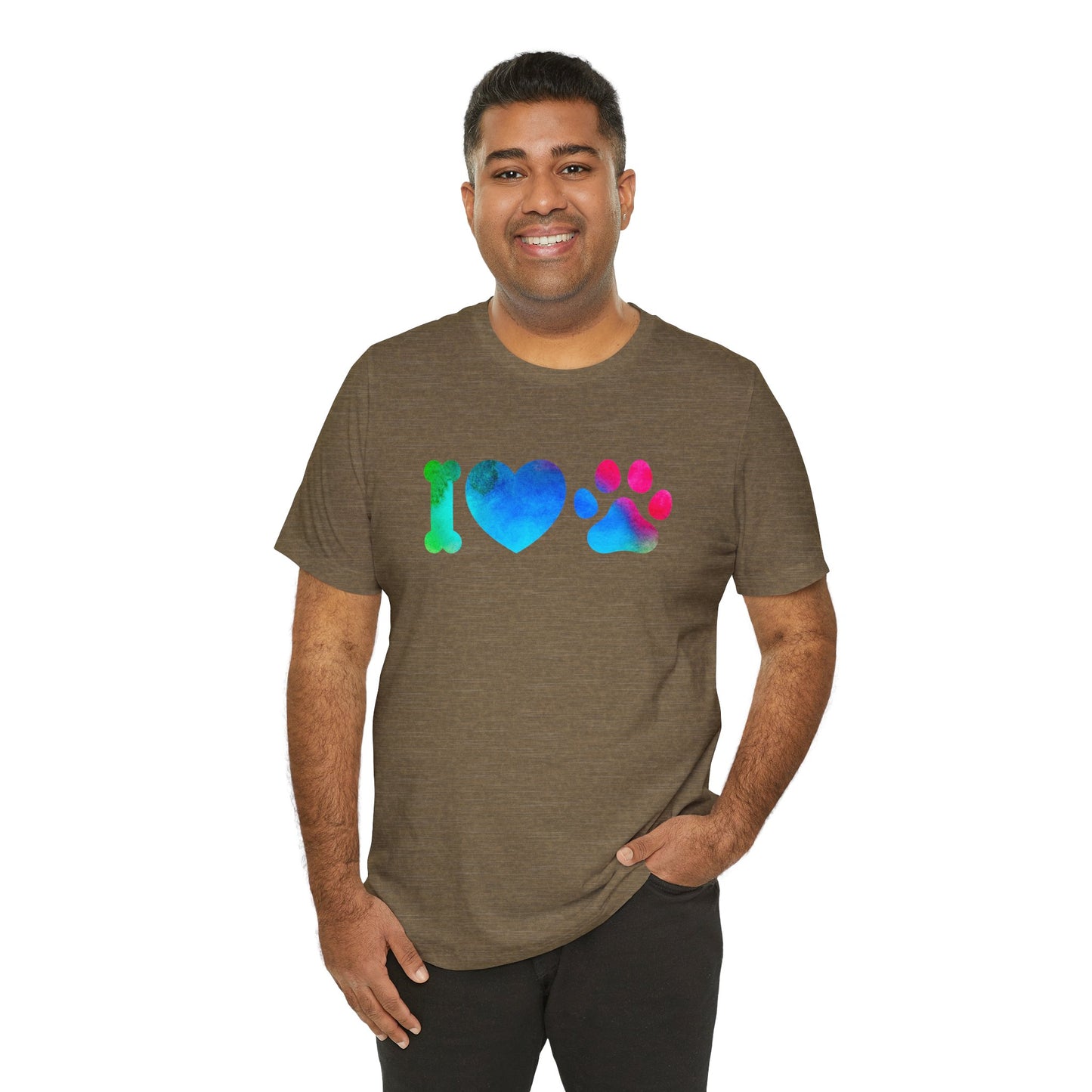 I love Paws,Jersey Short Sleeve Tee