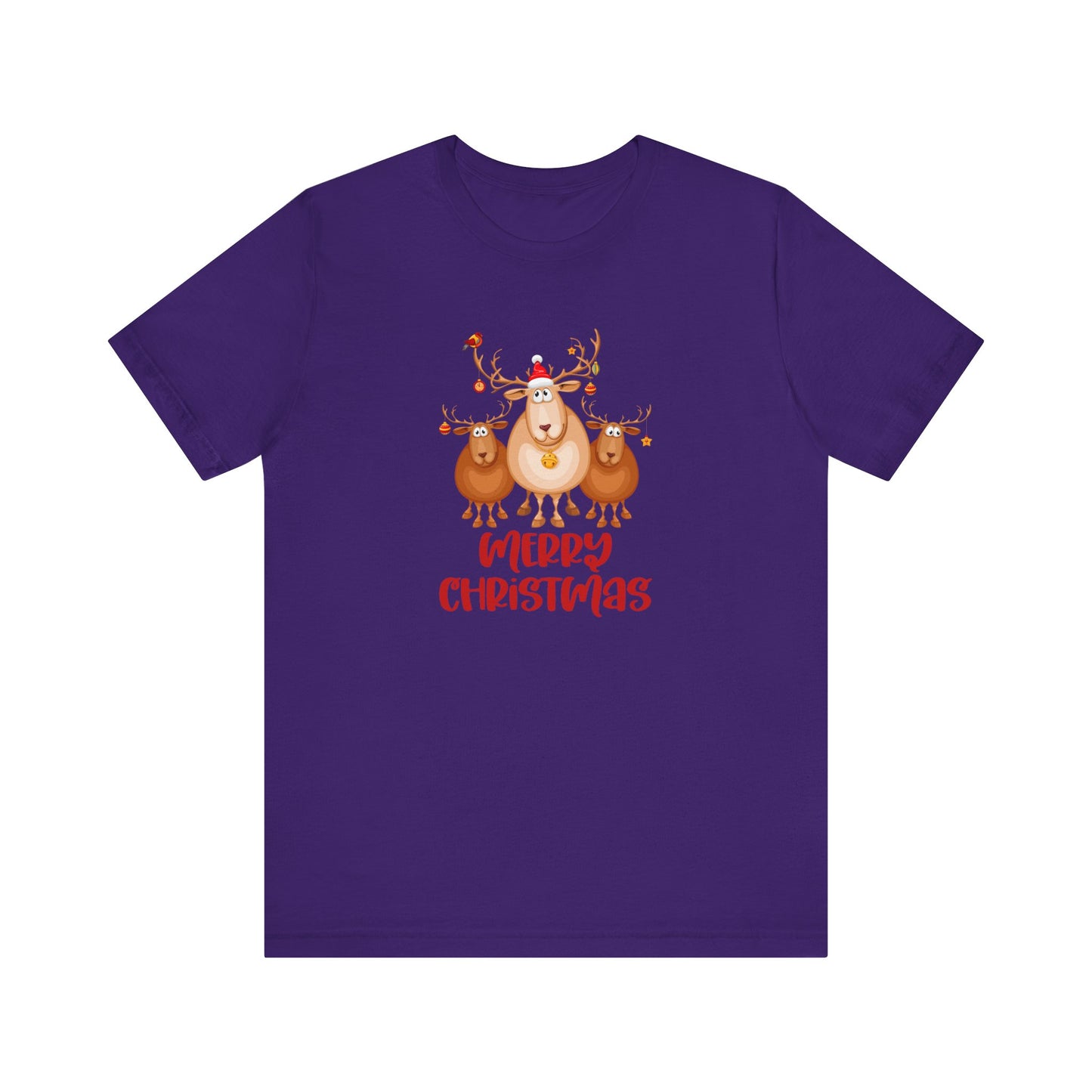 Merry Christmas Deer, Jersey Short Sleeve Tee