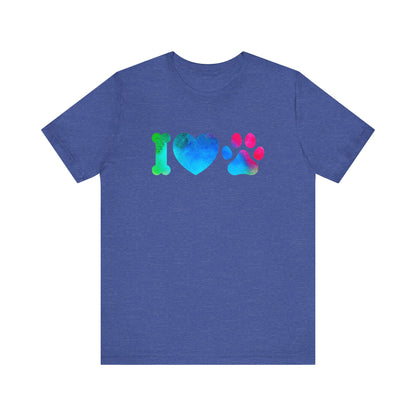 I love Paws,Jersey Short Sleeve Tee