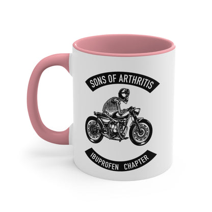 Sons of Arthritis Ibuprofen Chapter Accent Coffee Mug, 11oz
