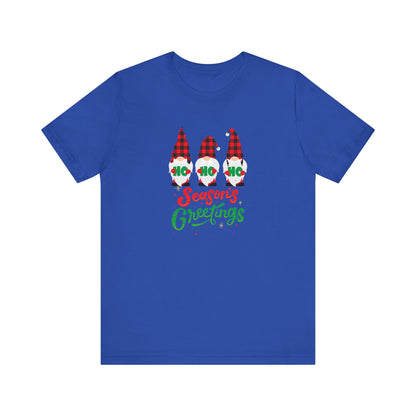 Season's Greeting Gnomes, Jersey Short Sleeve Tee