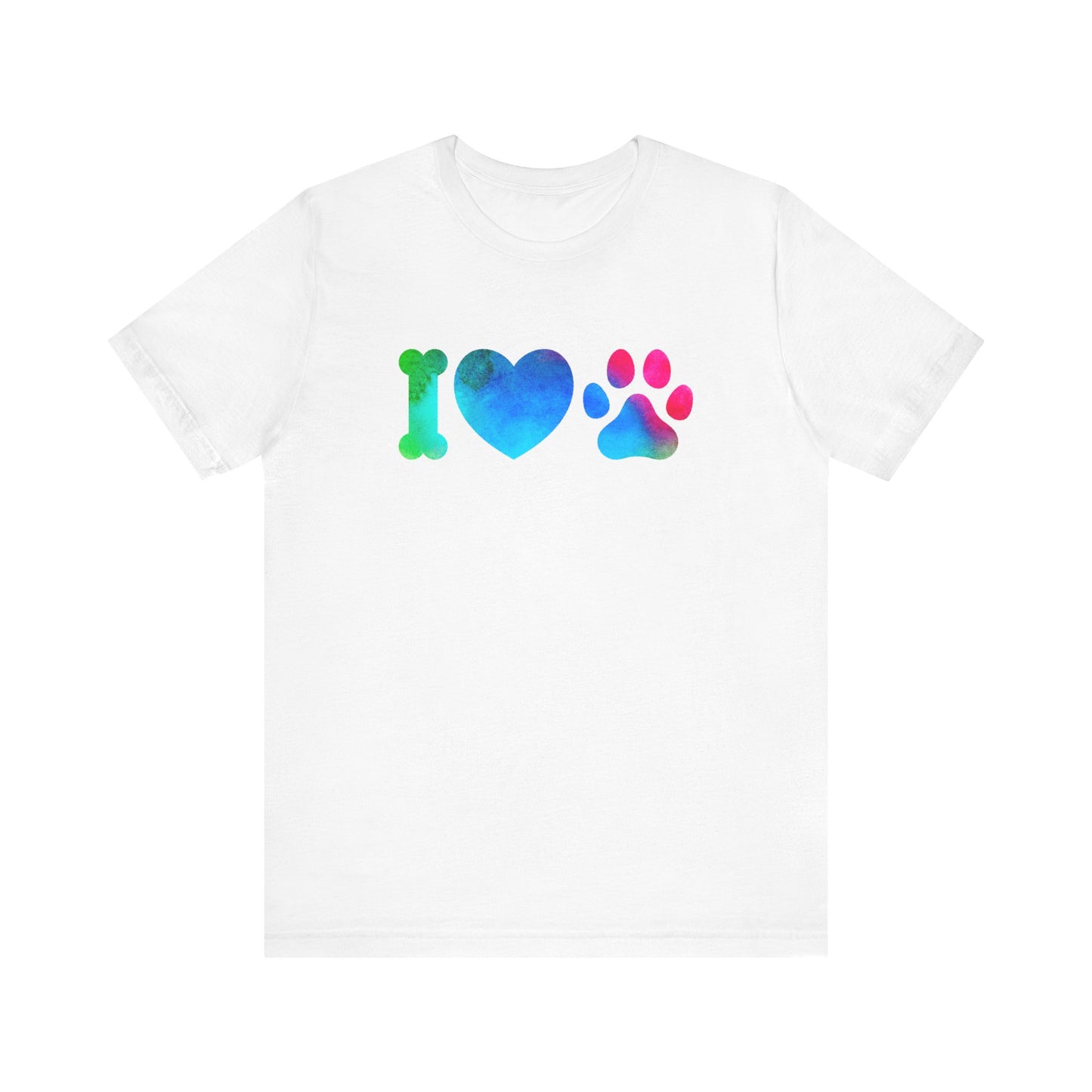 I love Paws,Jersey Short Sleeve Tee