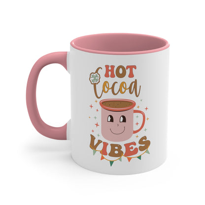 Hot Coco Vibes,  Accent Coffee Mug, 11oz