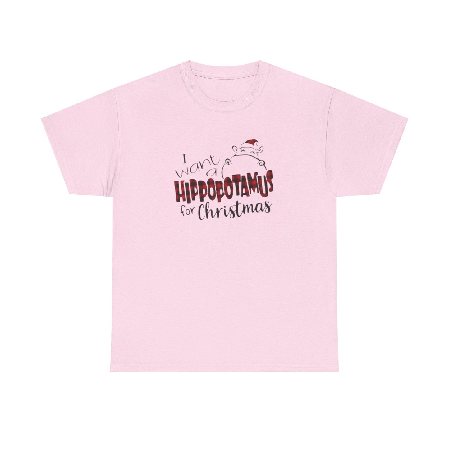 I Want a Hippopotamus for Christmas Heavy Cotton Tee