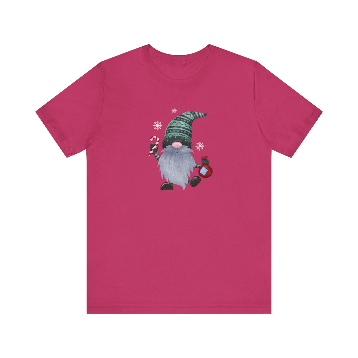 Happy Holidays, Party Gnome, Jersey Short Sleeve Tee