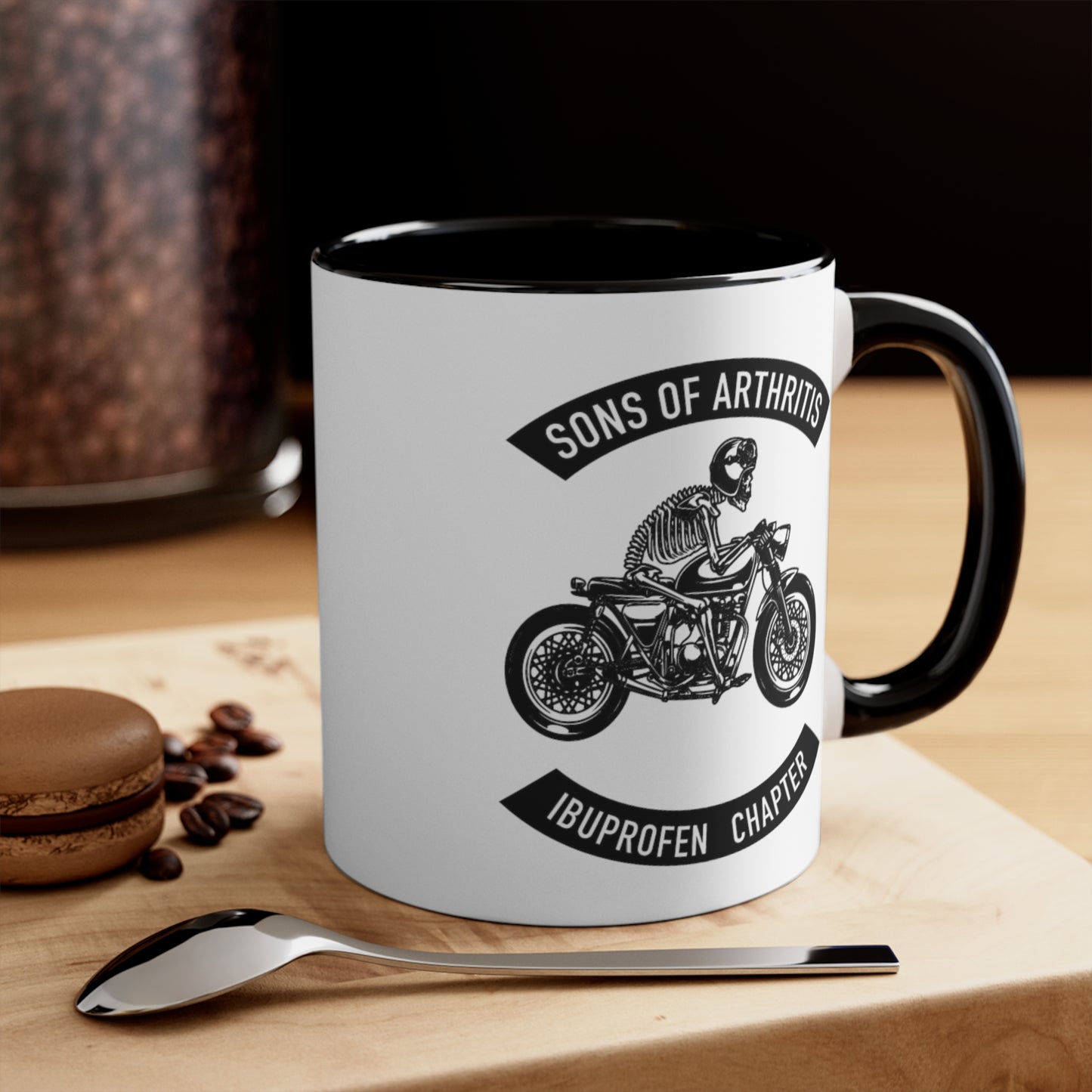 Sons of Arthritis Ibuprofen Chapter Accent Coffee Mug, 11oz