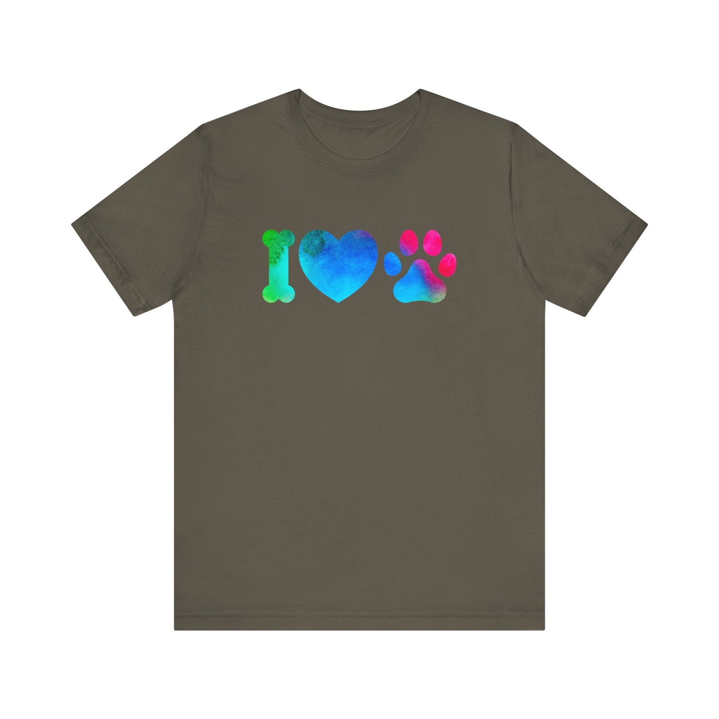I love Paws,Jersey Short Sleeve Tee