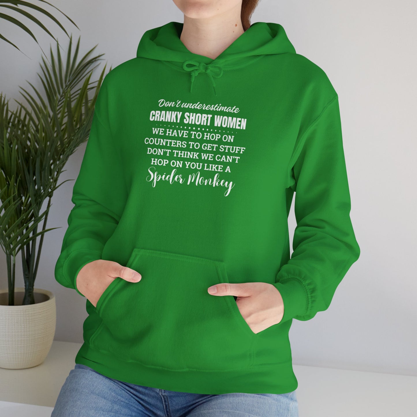 Don't Underestimate Cranky Short Women, Heavy Blend™ Hooded Sweatshirt