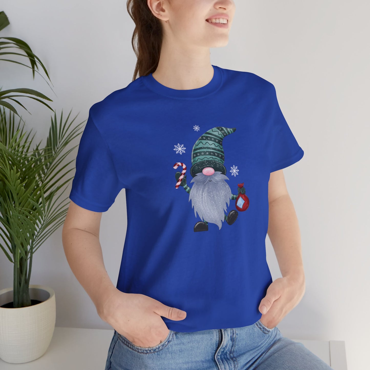 Happy Holidays, Party Gnome, Jersey Short Sleeve Tee