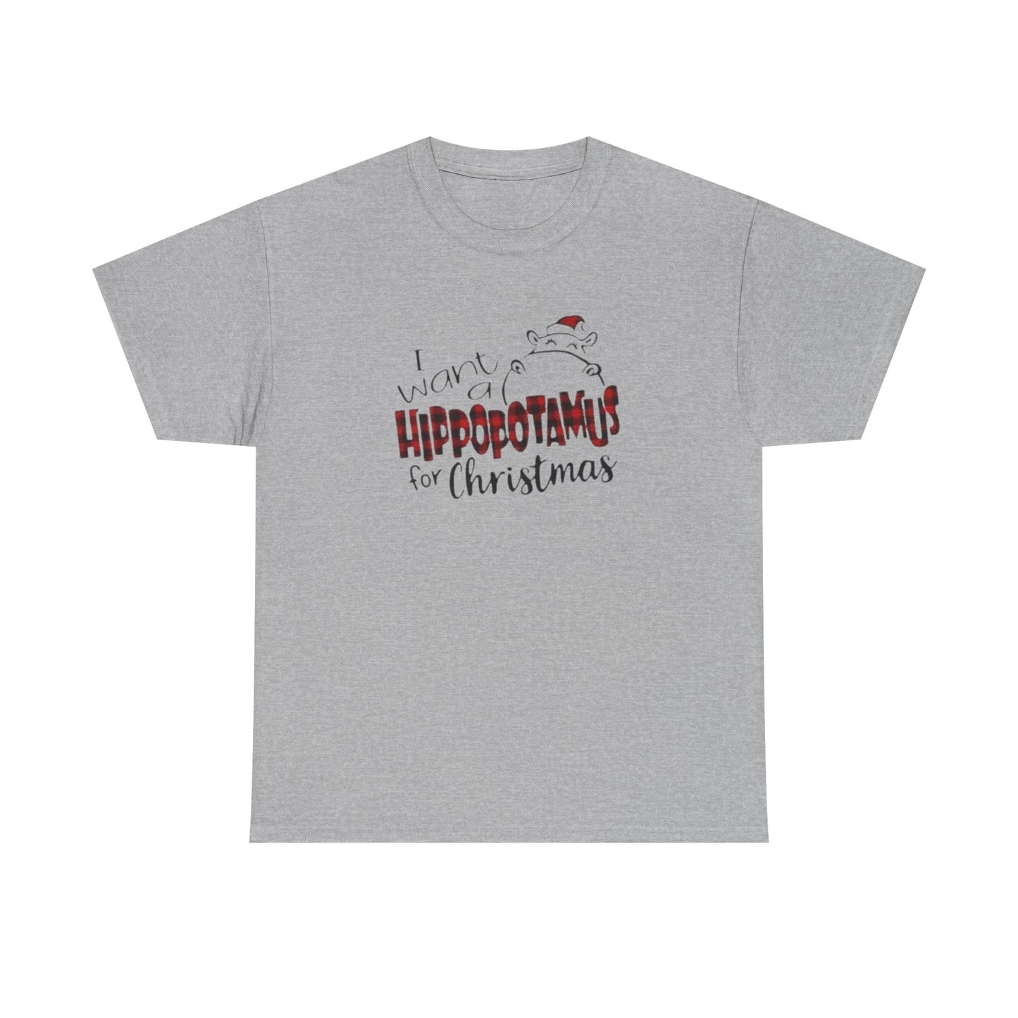 I Want a Hippopotamus for Christmas Heavy Cotton Tee