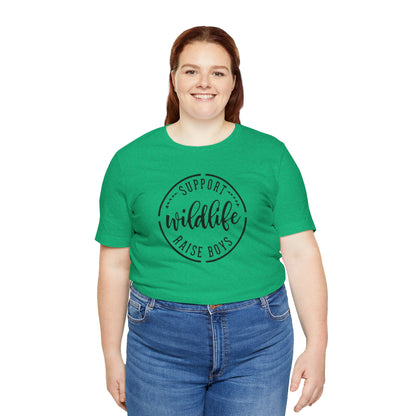 Support Wildlife Raise Boys  Jersey Short Sleeve Tee