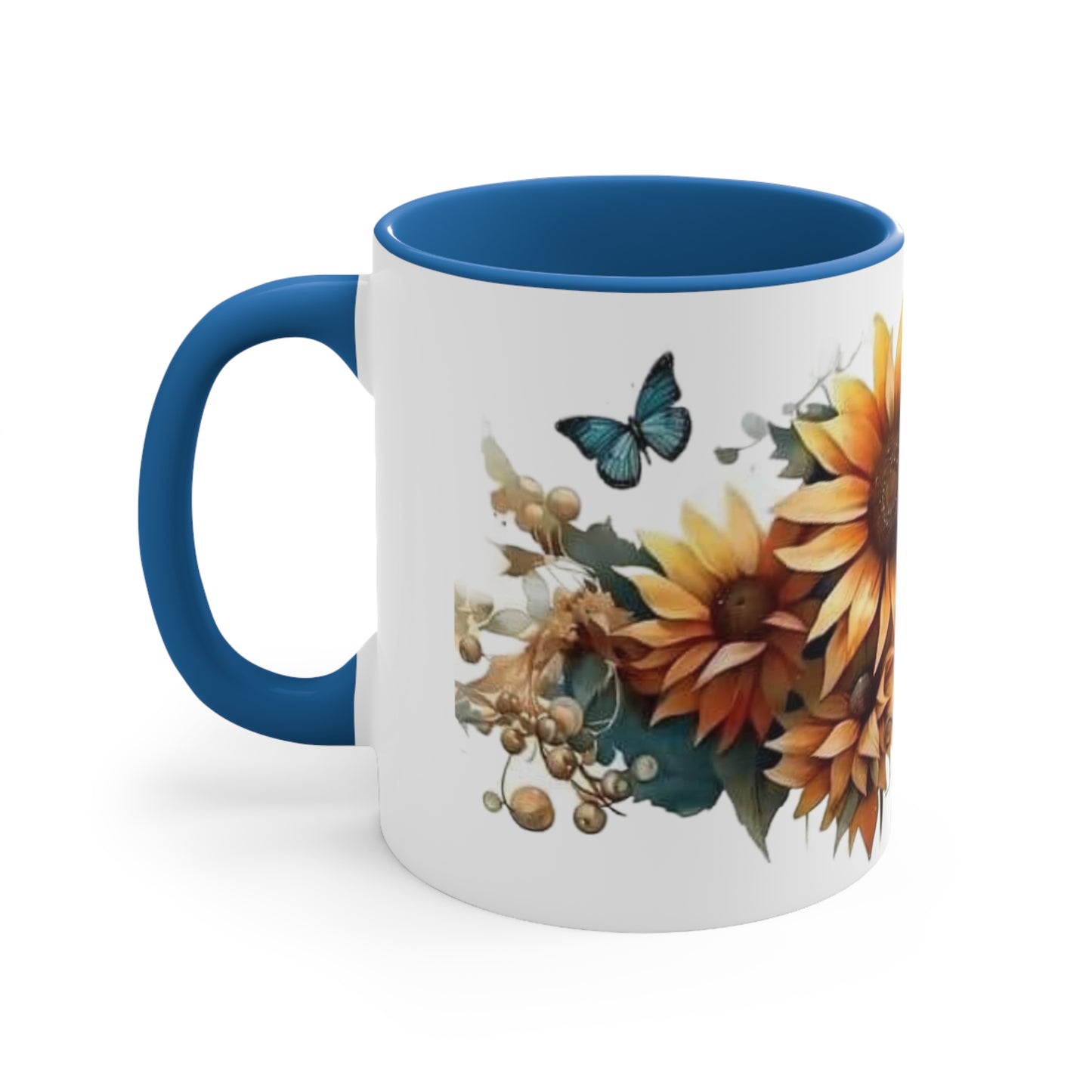 Butterflies and Sunflowers, Accent Coffee Mug, 11oz