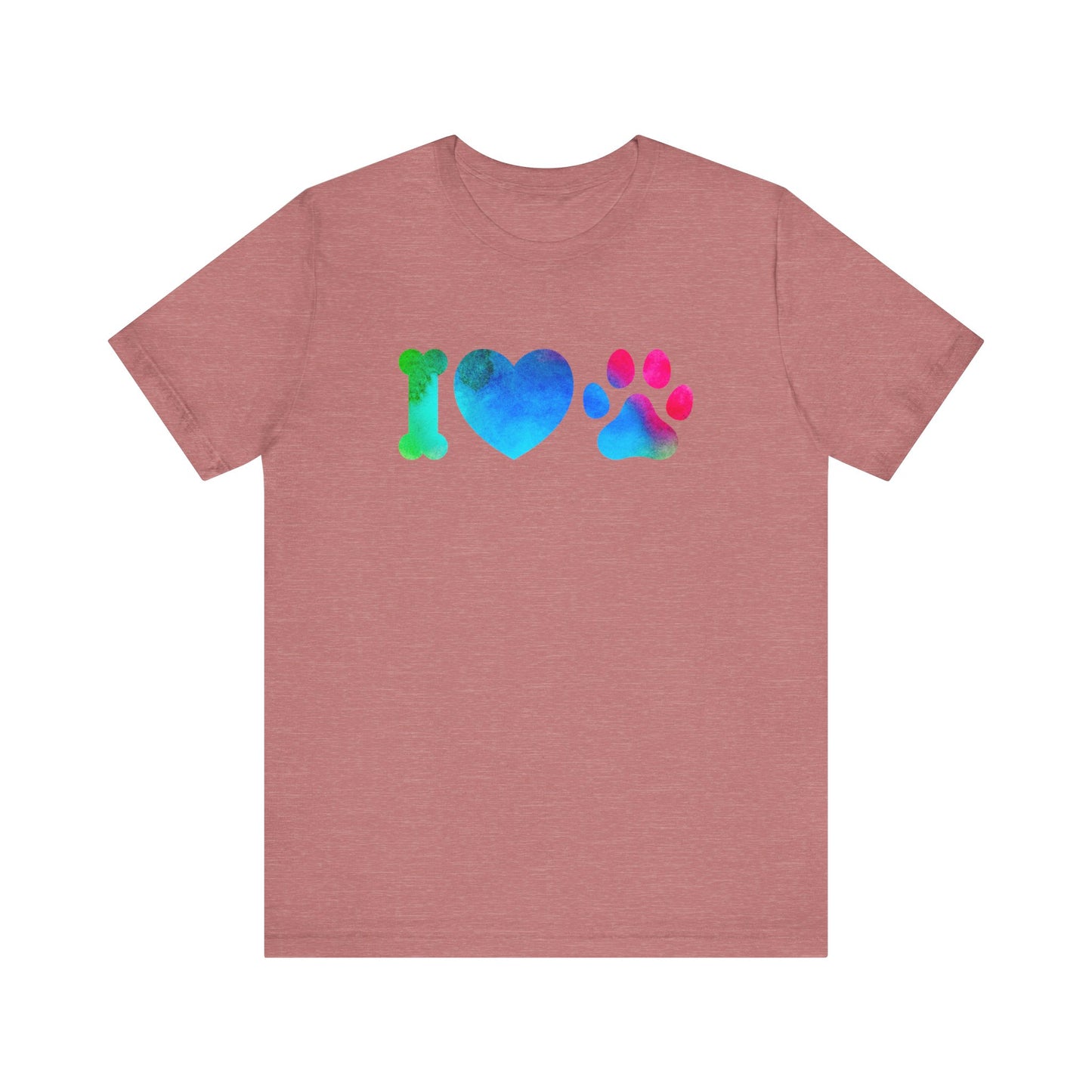 I love Paws,Jersey Short Sleeve Tee