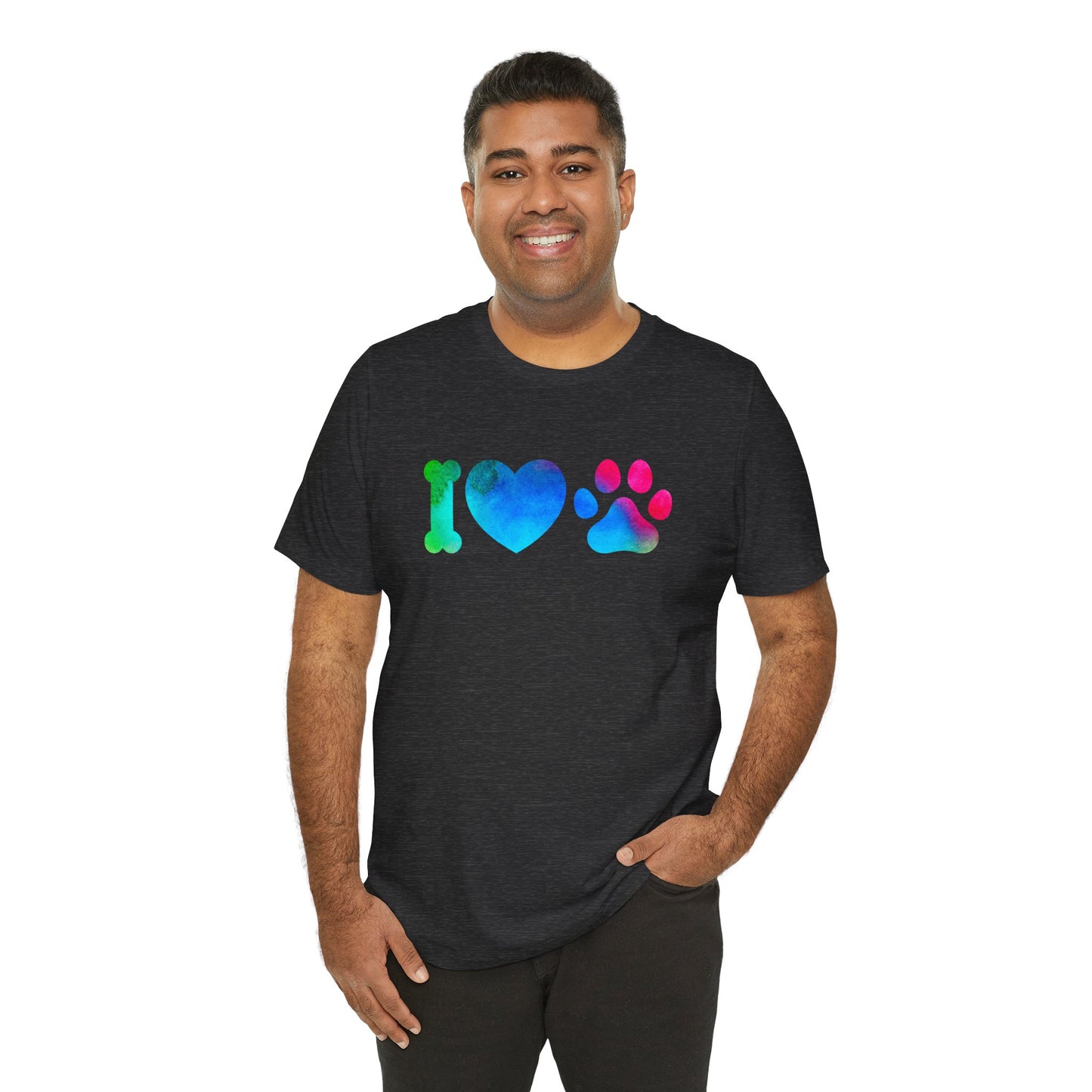 I love Paws,Jersey Short Sleeve Tee