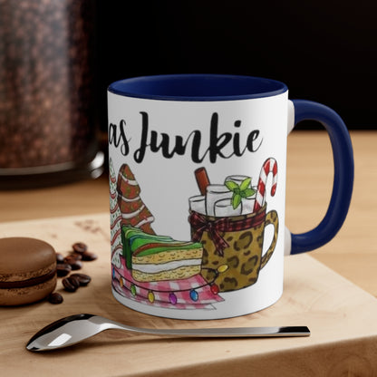Christmas Junkie, Accent Coffee Mug, 11oz