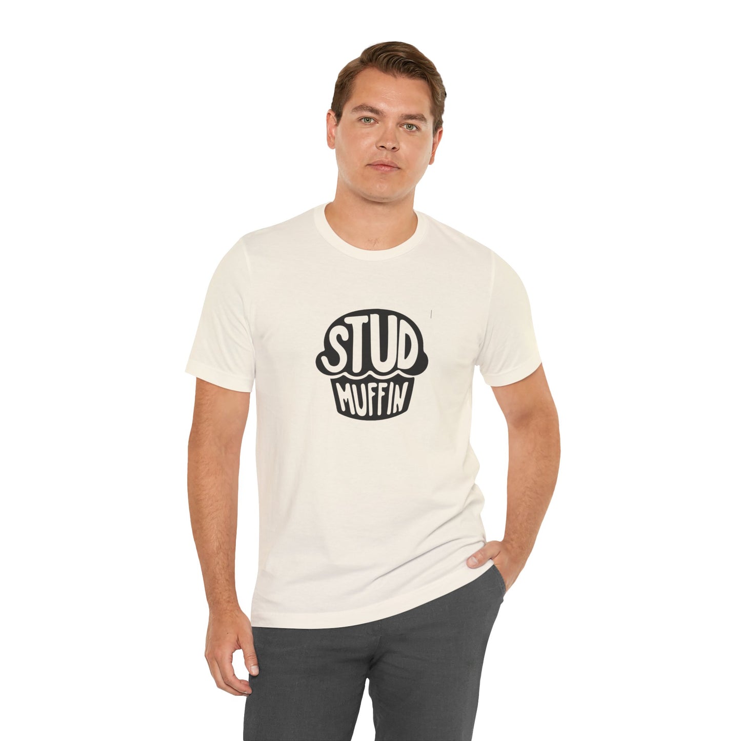 Stud Muffin, Unisex Jersey Short Sleeve Tee