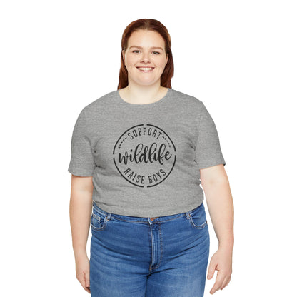 Support Wildlife Raise Boys  Jersey Short Sleeve Tee