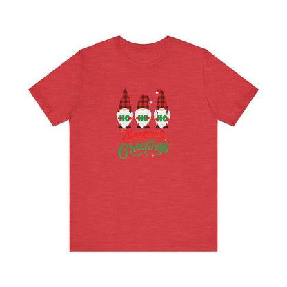 Season's Greeting Gnomes, Jersey Short Sleeve Tee