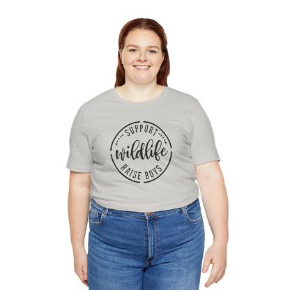 Support Wildlife Raise Boys  Jersey Short Sleeve Tee