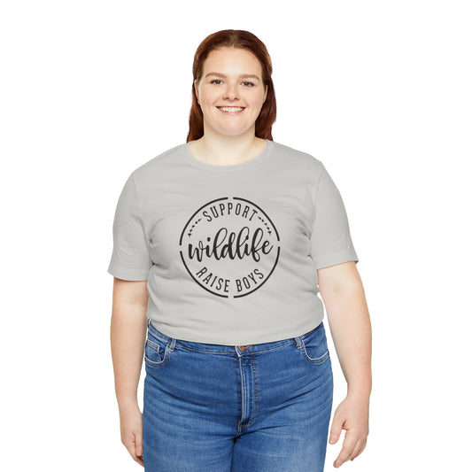 Support Wildlife Raise Boys  Jersey Short Sleeve Tee