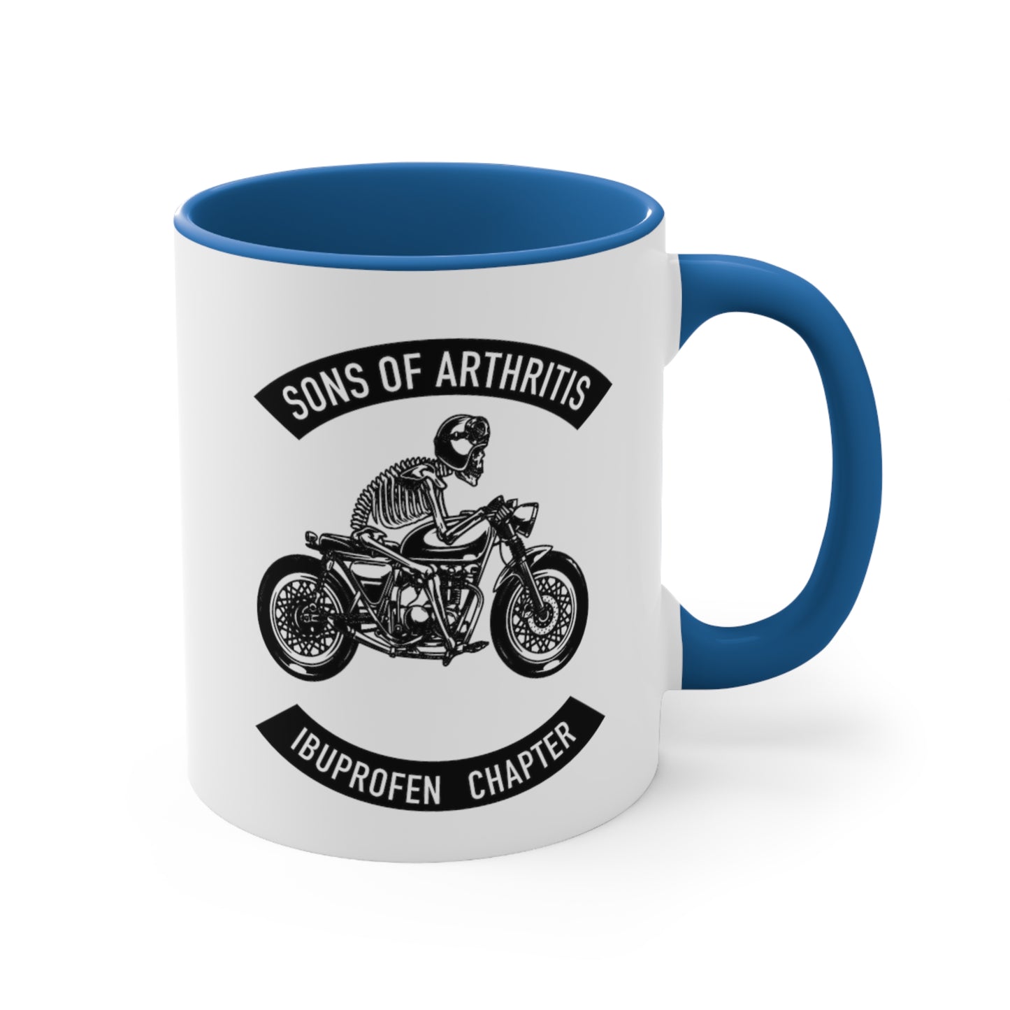 Sons of Arthritis Ibuprofen Chapter Accent Coffee Mug, 11oz