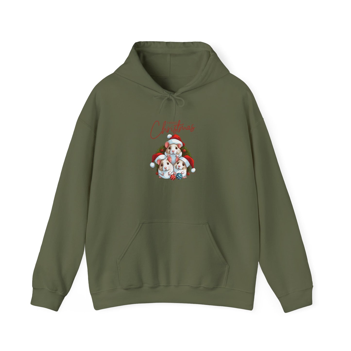 Merry Christmas Mice Hoodie, Heavy Blend™ Hooded Sweatshirt