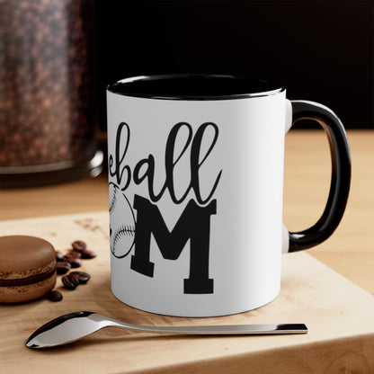 Baseball Mom, Accent Coffee Mug, 11oz