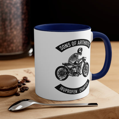 Sons of Arthritis Ibuprofen Chapter Accent Coffee Mug, 11oz