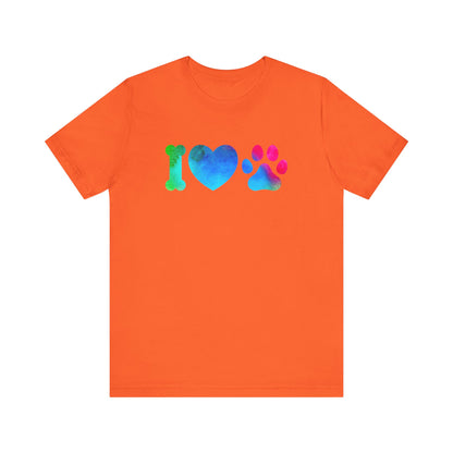 I love Paws,Jersey Short Sleeve Tee