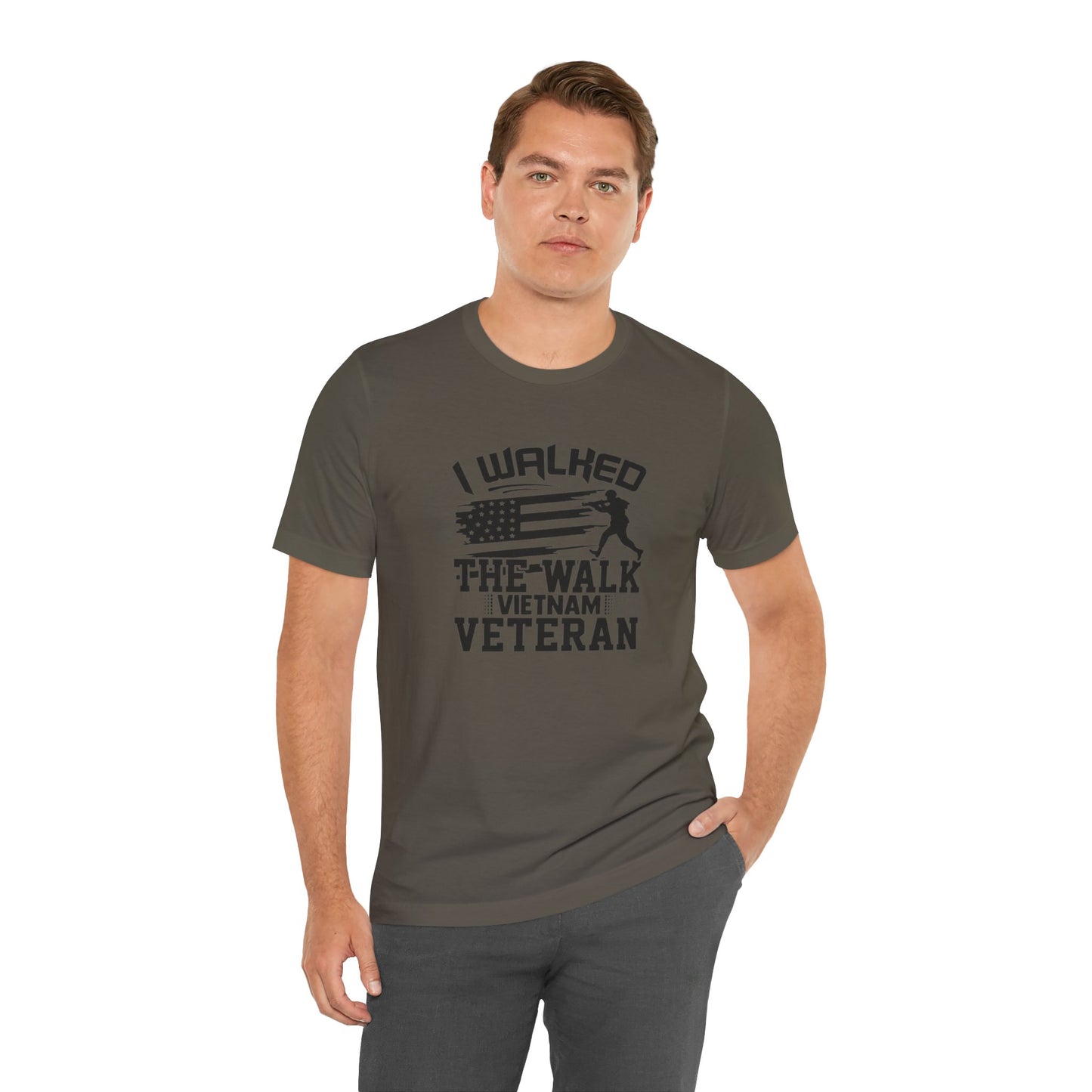 I Walked The Walk Vietnam Veteran, Jersey Short Sleeve Tee