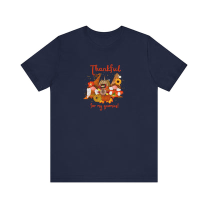 Thankful For My Gnomies, Jersey Short Sleeve Tee