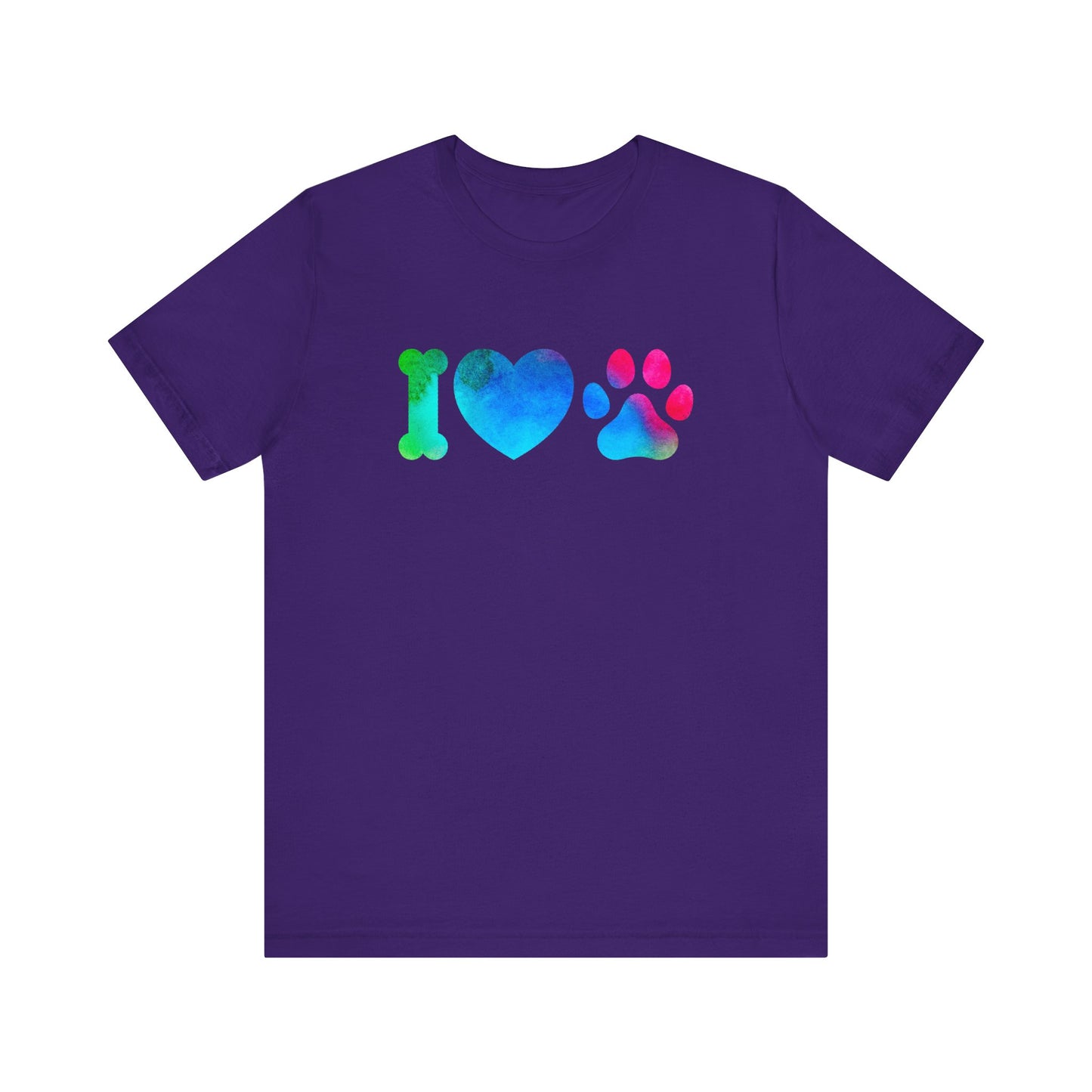 I love Paws,Jersey Short Sleeve Tee